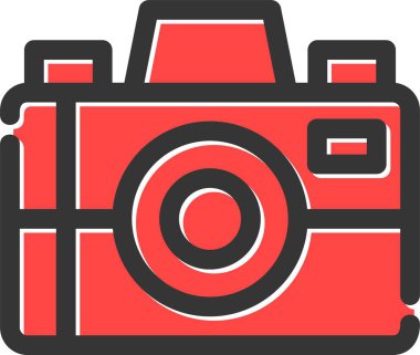 fotoğraf makinesi simgesi, vektör illüstrasyonu