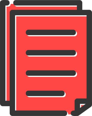 Belge. Web simgesi basit illüstrasyon