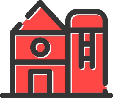 bina inşa simgesi doldurulmuş ana hatlar biçiminde