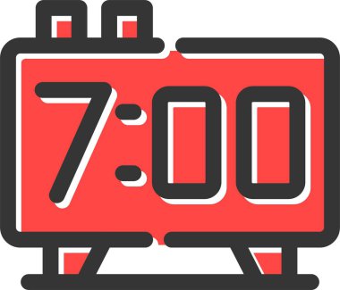 Saat simgesinin vektör illüstrasyonu