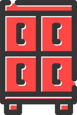 Mobilya simgesinin vektör illüstrasyonu