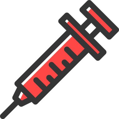 Enjeksiyon. Web simgesi basit illüstrasyon