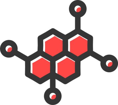 Kimyasal yapı simgesi, vektör çizimi