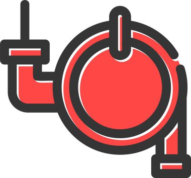 gaz boru vanası simgesi ana hat biçiminde