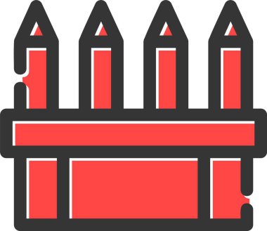 Kalemler. Web simgesi basit illüstrasyon