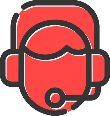 Kulaklık. Web simgesi basit illüstrasyon