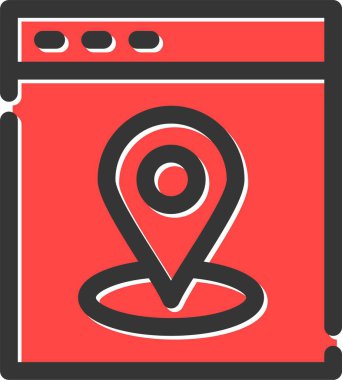 Harita iğnesi. Basit tasarım.