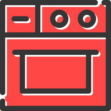 Fırın. Web simgesi basit illüstrasyon