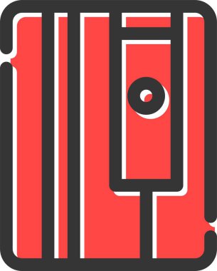 Kutu teslimat simgesi beyaz arkaplanda izole edilmiş. İllüstrasyon sembolü