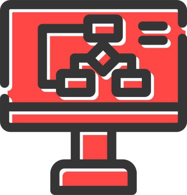 Veri merkezi sunucu simgesi ana hat biçiminde