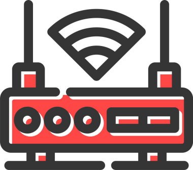 Beyaz arkaplanda radyo simgesi, illüstrasyon, vektör işareti