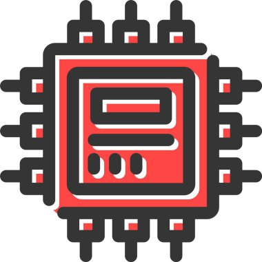 devre çipi simgesi vektörü