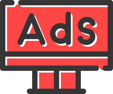 reklam işi pazarlama simgesi düz stil