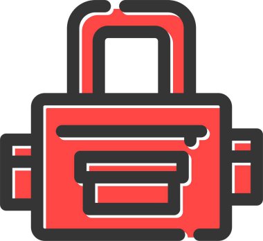 gaz maskesi simgesi basit vektör çizimi