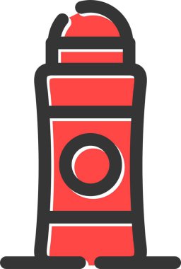 Şişe içecek ikonu doldurulmuş - taslak biçiminde