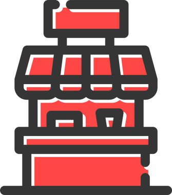 dükkan simgesi vektör illüstrasyonu