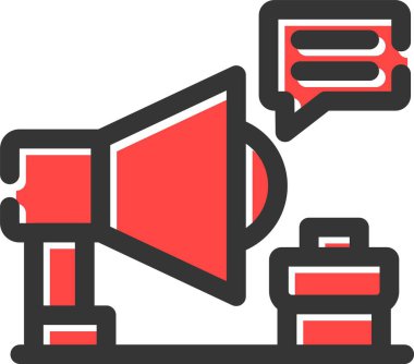 Megafon Simgesi, Basit Web Vektörü İllüstrasyonu