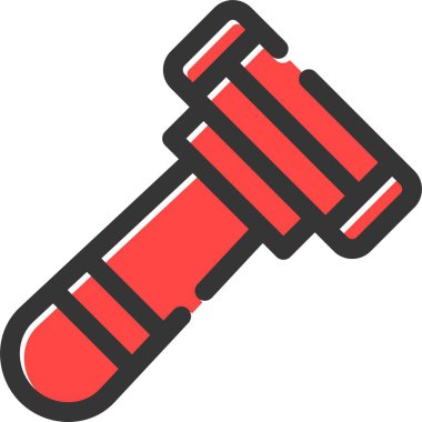 Açık arttırma çekiç simgesi ile ana hatları doldurulmuş