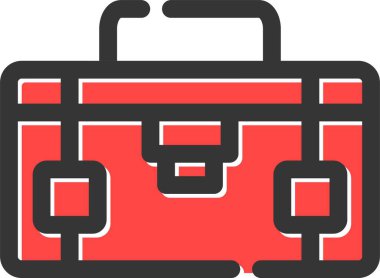 evrak çantası çanta simgesi doldurulmuş - özet biçimi