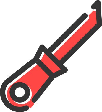 Tornavida. Web simgesi basit illüstrasyon