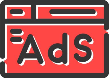 Glyph Vektör Simgesi Tasarımı Reklamlanıyor