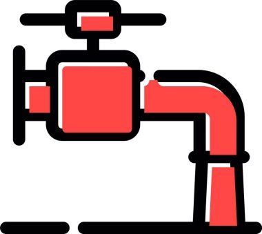 benzin pompası simge vektör çizim