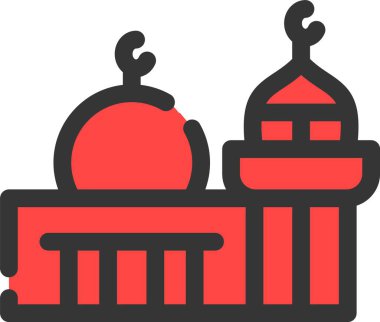 Cami simgesi vektör illüstrasyonu