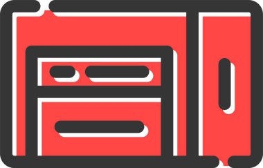 Kabine ikonu vektör illüstrasyonu