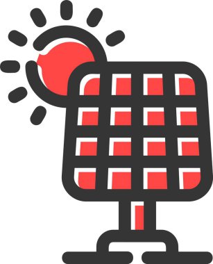 Güneş ikonu. Web için hava vektörü simgelerinin basit gösterimi