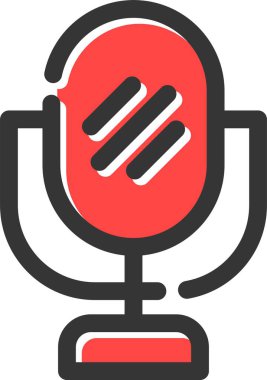 Mikrofon. Web simgesi basit tasarım