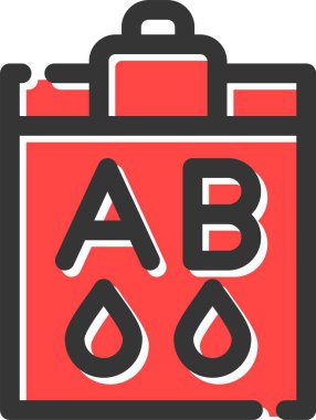 Kan Torbası simgesi, vektör çizimi