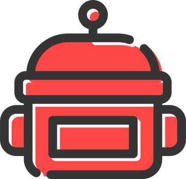 yemek kabı simgesi, vektör illüstrasyonu