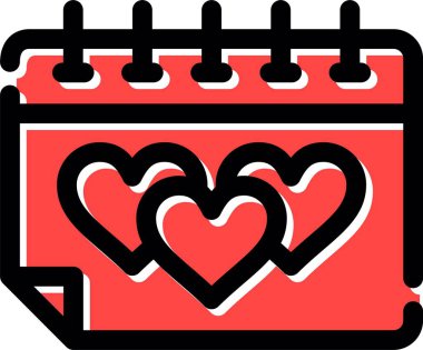 takvim kalp günü simgesi