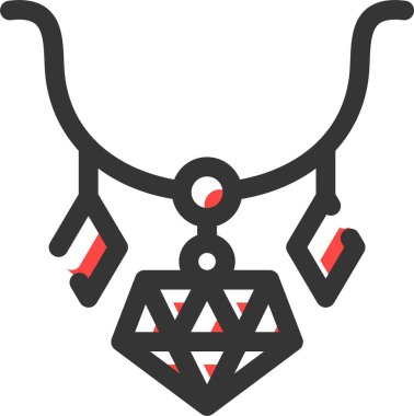 Kolye. Web simgesi basit illüstrasyon