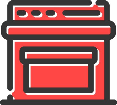 Fırın. Web simgesi basit illüstrasyon