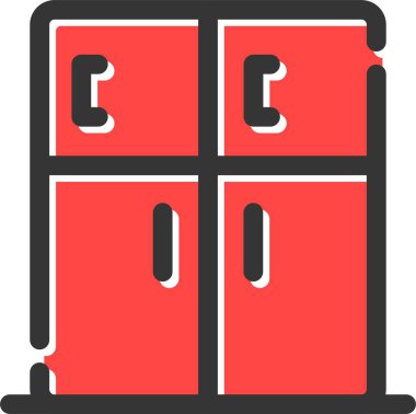 Kabine web simgesi basit illüstrasyon