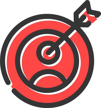 hedef simge vektör illüstrasyonu