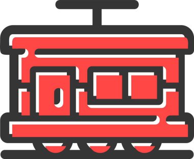 tren. Web simgesi basit illüstrasyon