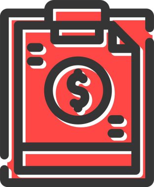 Dolar nakit ikonu, vektör illüstrasyonu