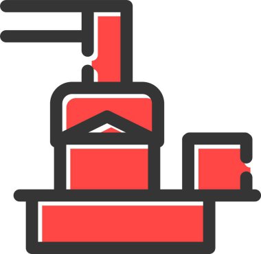 Bir gaz simgesinin vektör illüstrasyonu