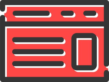 tarayıcı simgesi vektör illüstrasyonu