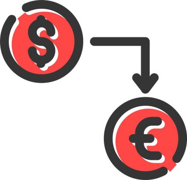 Para akışı vektör simgesi