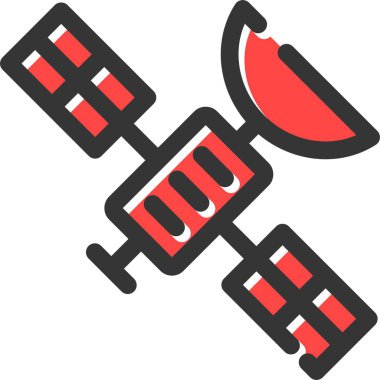 Uydu. Web simgesi basit illüstrasyon