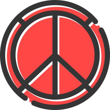 Barış düz vektör simgesi