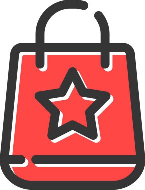 Alışveriş poşeti ikon vektör illüstrasyonu