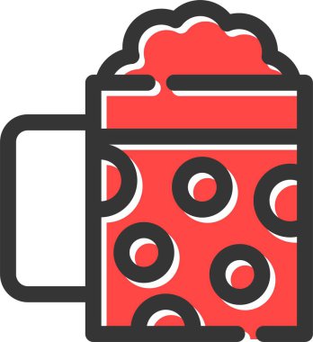 Bira kupa simgesi, basit vektör çizim