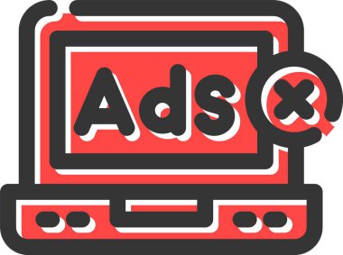 Reklam düz vektör simgesi