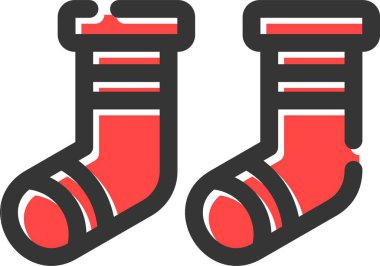 Çoraplar. Web simgesi vektör illüstrasyonu