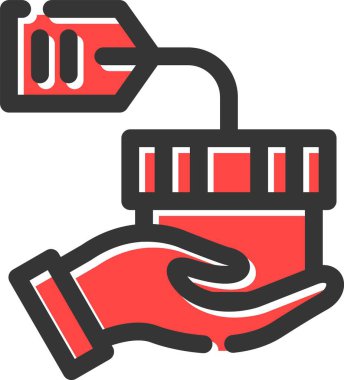 Yakıt ikonu, ana hatlarıyla doldurulmuş.