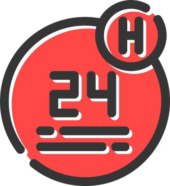 Kırmızı ve beyaz simgenin vektör illüstrasyonu